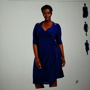 Carina Wrap Dress in Indigo NWOT